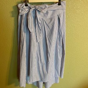*LAST DAY* Blue and White Striped Midi Skirt